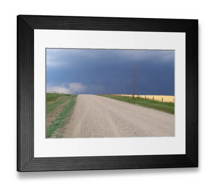 Framed Print : North America, Canada, Alberta, Twin Butte Region. Wheat fields in rain storm