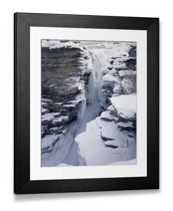 Framed Print : Canada, Alberta, Sunwapta Falls, Jasper, Ice, Snow, Winter Framed Print : Canada, Alberta, Sunwapta Falls, Jasper, Ice, Snow, Winter