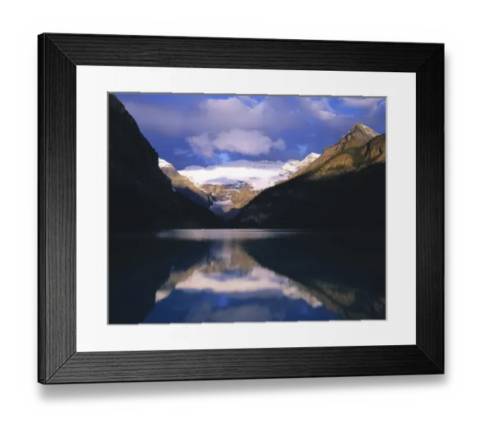 Framed Print : Canada, Alberta, Lake Louise. Dawn light hits Victoria Glacier and Lake Louise in Banff NP Framed Print : Canada, Alberta, Lake Louise. Dawn light hits Victoria Glacier and Lake Louise in Banff NP