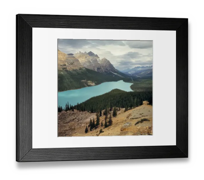 Framed Print : Canada, Alberta, Peyto Lake. Striated mountains form a background for Peyto Lake Framed Print : Canada, Alberta, Peyto Lake. Striated mountains form a background for Peyto Lake