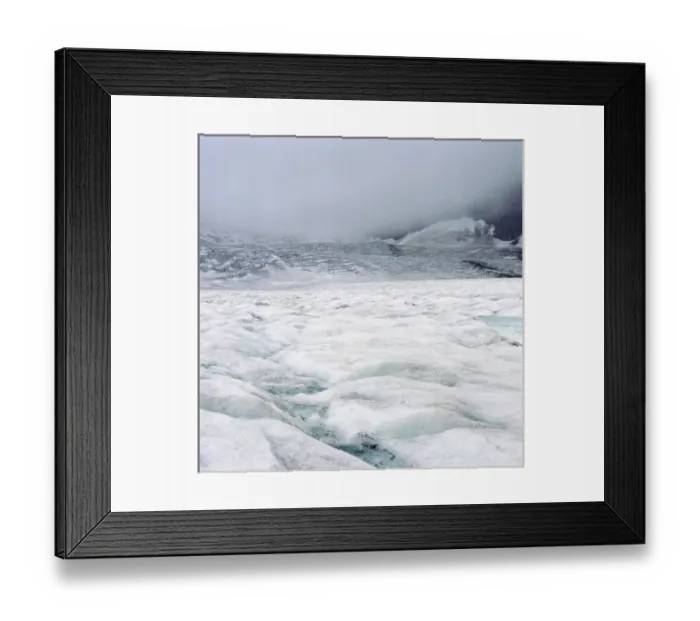 Framed Print : Canada, Alberta, Columbia Icefields. Melting ice on the Columbia Icefields in Jasper NP Framed Print : Canada, Alberta, Columbia Icefields. Melting ice on the Columbia Icefields in Jasper NP