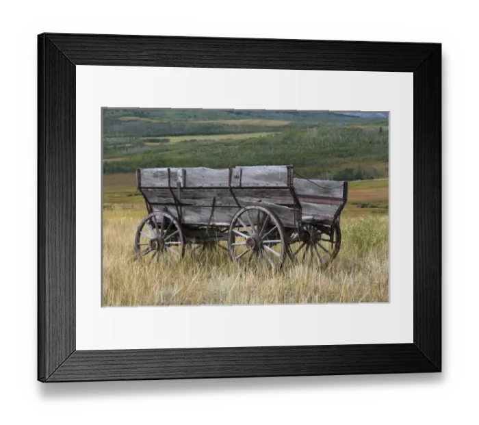 Framed Print : Historic wooden carriage, Alberta, Canada Framed Print : Historic wooden carriage, Alberta, Canada
