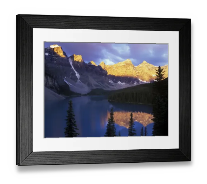 Framed Print : Canada, Alberta, Banff NP, Moraine Lake at First Light