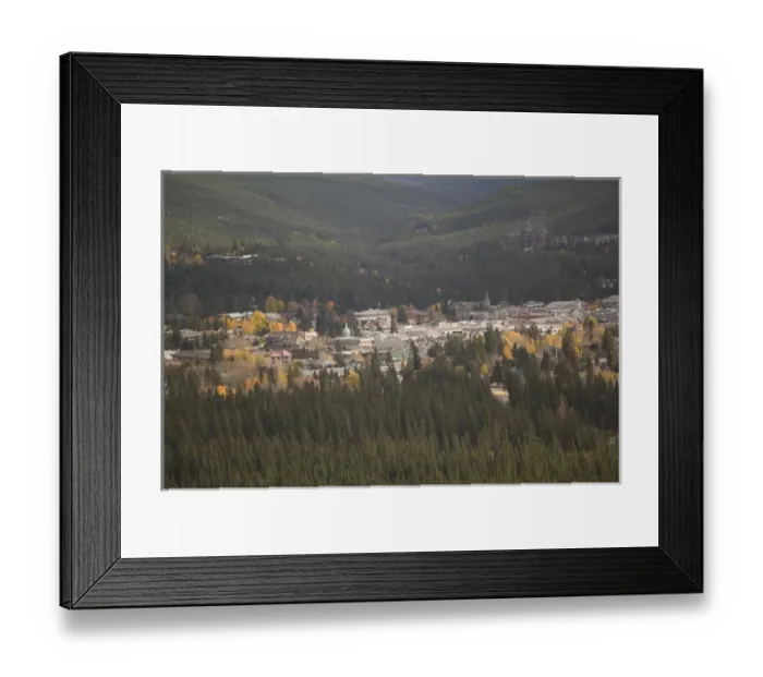 Framed Print : 02. Canada, Alberta, Banff National Park: Banff, Town View from Mt. Norquay / Early Winter Framed Print : 02. Canada, Alberta, Banff National Park: Banff, Town View from Mt. Norquay / Early Winter
