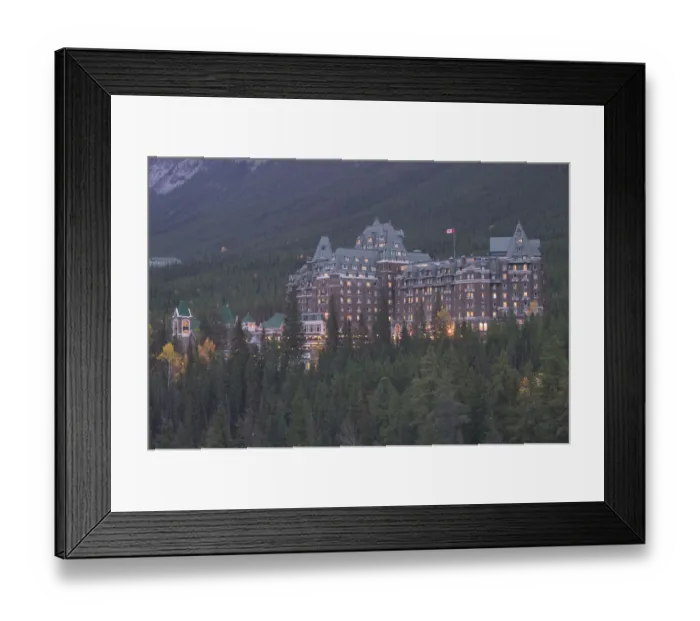 Framed Print : 02. Canada, Alberta, Banff National Park: Banff, The Fairmont Banff Springs Hotel / Dusk Framed Print : 02. Canada, Alberta, Banff National Park: Banff, The Fairmont Banff Springs Hotel / Dusk