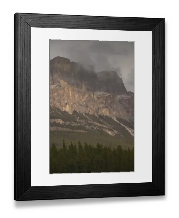 Framed Print : 02. Canada, Alberta, Banff National Park: Castle Mountain  /  Early Winter