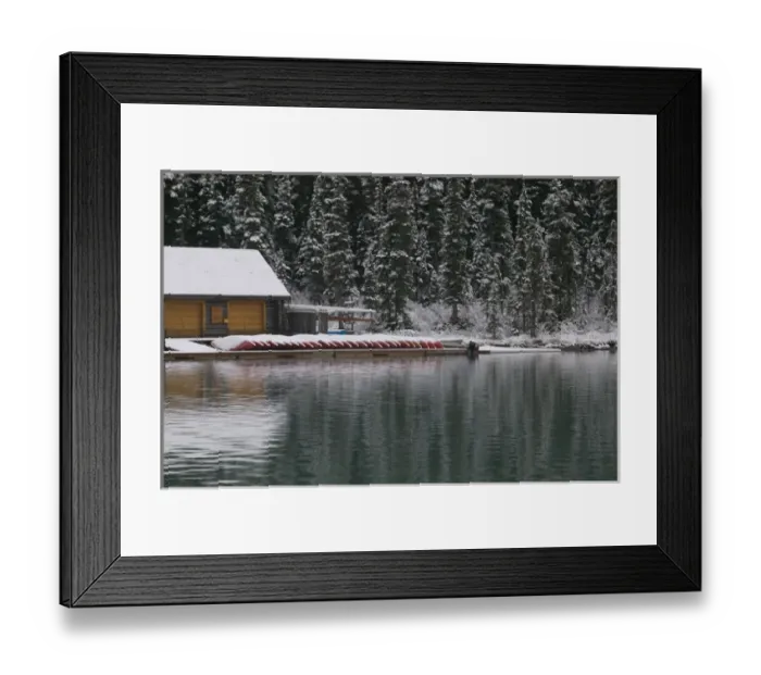 Framed Print : 02. Canada, Alberta, Banff National Park: LAKE LOUISE, Early Winter Lake Louise Boathouse Framed Print : 02. Canada, Alberta, Banff National Park: LAKE LOUISE, Early Winter Lake Louise Boathouse