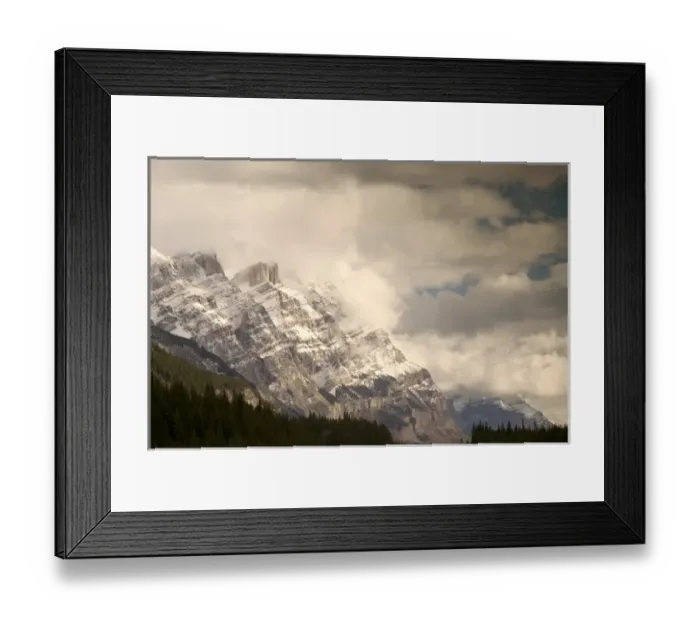 Framed Print : 02. Canada, Alberta, Banff National Park: Mountain View Early Winter from Rampart Creek Framed Print : 02. Canada, Alberta, Banff National Park: Mountain View Early Winter from Rampart Creek
