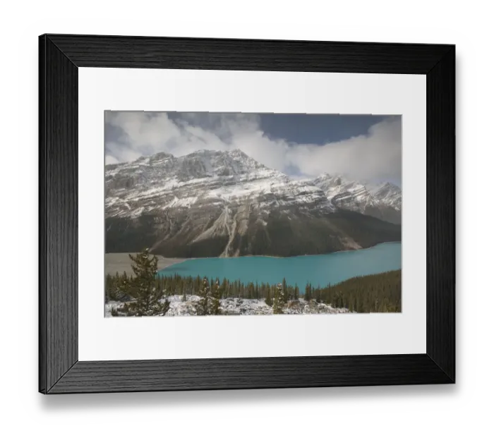 Framed Print : 02. Canada, Alberta, Banff National Park: Peyto Lake / Early Winter Framed Print : 02. Canada, Alberta, Banff National Park: Peyto Lake / Early Winter