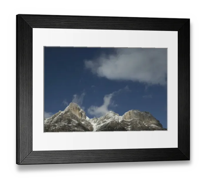 Framed Print : 02. Canada, Alberta, Banff National Park: Sakatchewan Crossing, Early Winter Mountain View