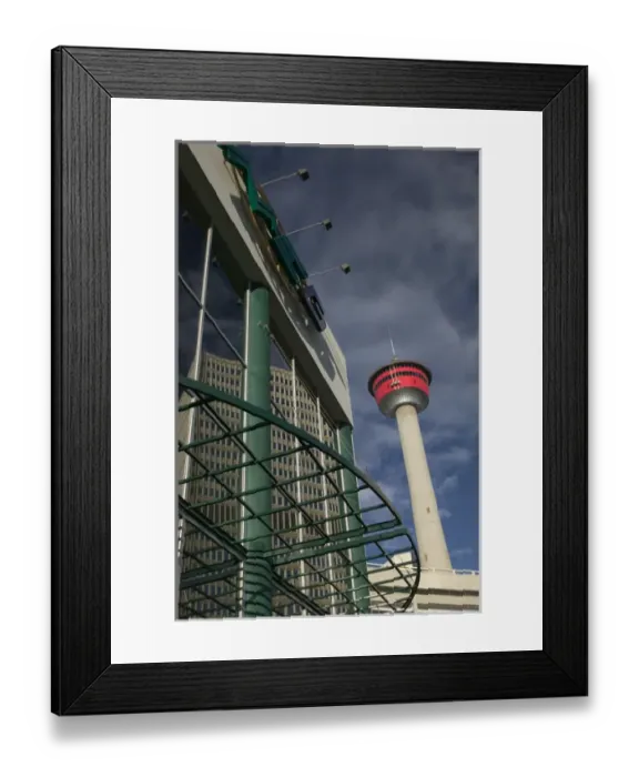 Framed Print : 02. Canada, Alberta, Calgary: Downtown view of Calgary Tower Framed Print : 02. Canada, Alberta, Calgary: Downtown view of Calgary Tower