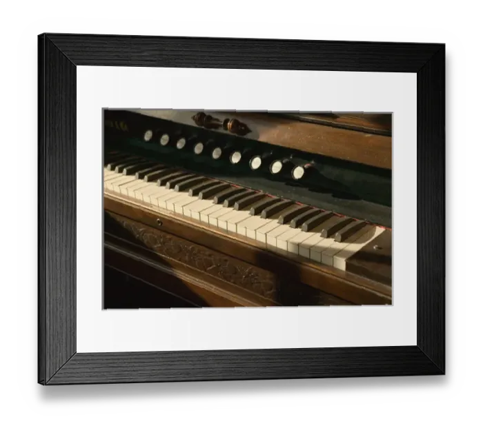 Framed Print : 02. Canada, Alberta, Calgary: Fort Calgary Historic Park, Antique Organ