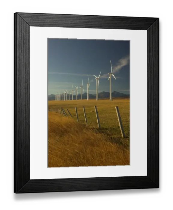 Framed Print : 02. Canada, Alberta, Crowsnest Pass Area: Cowley Ridge Wind Farm Landscape Framed Print : 02. Canada, Alberta, Crowsnest Pass Area: Cowley Ridge Wind Farm Landscape
