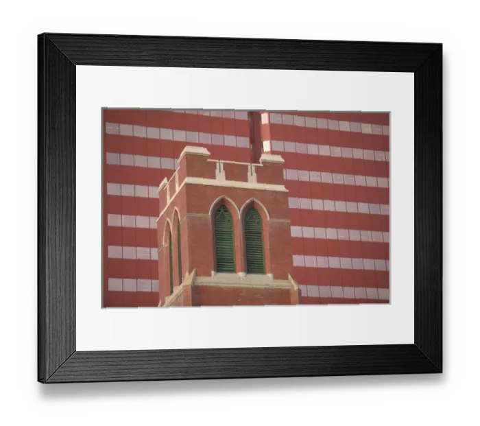 Framed Print : 02. Canada, Alberta, Edmonton: (Red). Atco Centre Building and 1st Presbyterian Church Framed Print : 02. Canada, Alberta, Edmonton: (Red). Atco Centre Building and 1st Presbyterian Church