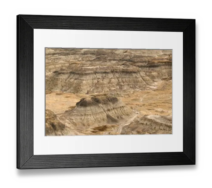 Framed Print : 02. Canada, Alberta, Drumheller: Horseshoe Canyon Overlook