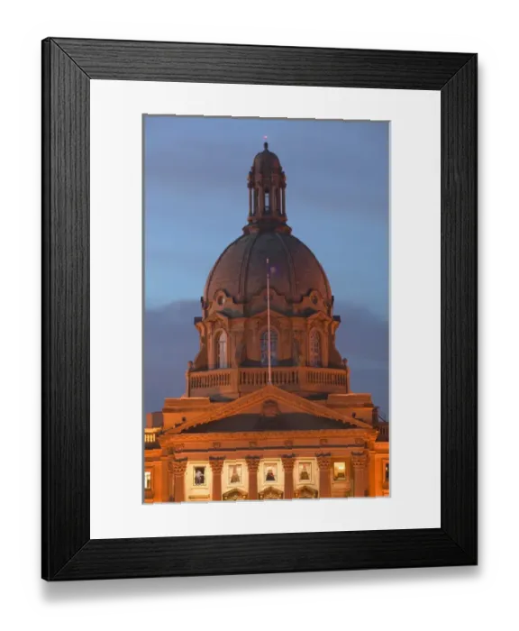 Framed Print : 02. Canada, Alberta, Edmonton: Alberta Provincial Legislature Dawn
