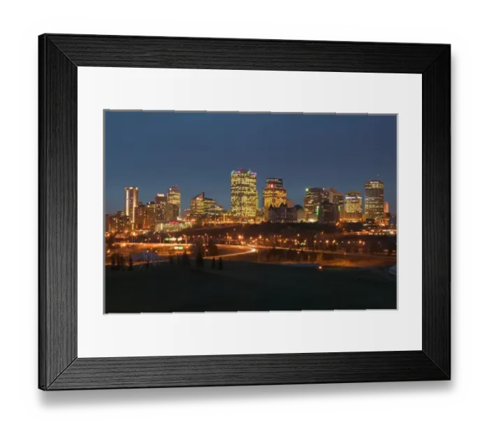 Framed Print : 02. Canada, Alberta, Edmonton: Downtown Skyline / Evening Framed Print : 02. Canada, Alberta, Edmonton: Downtown Skyline / Evening