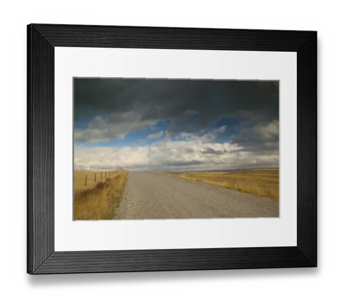 Framed Print : 02. Canada, Alberta, Fort MacLeod: Head Smashed, In Buffalo Jump Centre: Country Road Framed Print : 02. Canada, Alberta, Fort MacLeod: Head Smashed, In Buffalo Jump Centre: Country Road