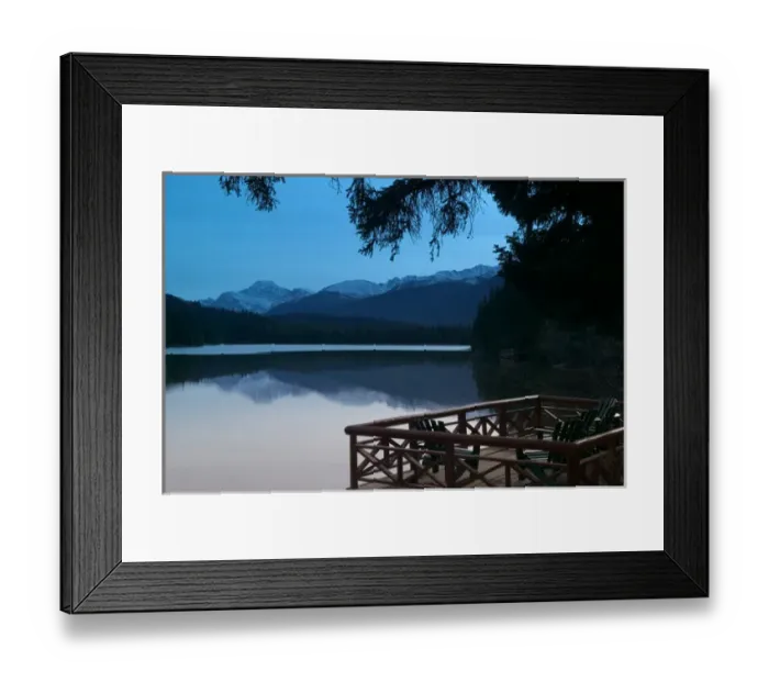 Framed Print : 02. Canada, Alberta, Jasper National Park: JASPER, Blue Lake Beauvert
