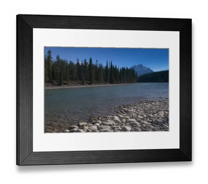 Framed Print : 02. Canada, Alberta, Jasper National Park: JASPER, Athabasca River View