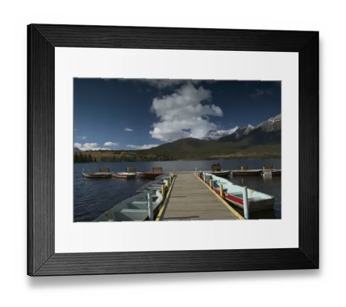 Framed Print : 02. Canada, Alberta, Jasper National Park: JASPER, Rental Boats / Pyramid Lake Framed Print : 02. Canada, Alberta, Jasper National Park: JASPER, Rental Boats / Pyramid Lake