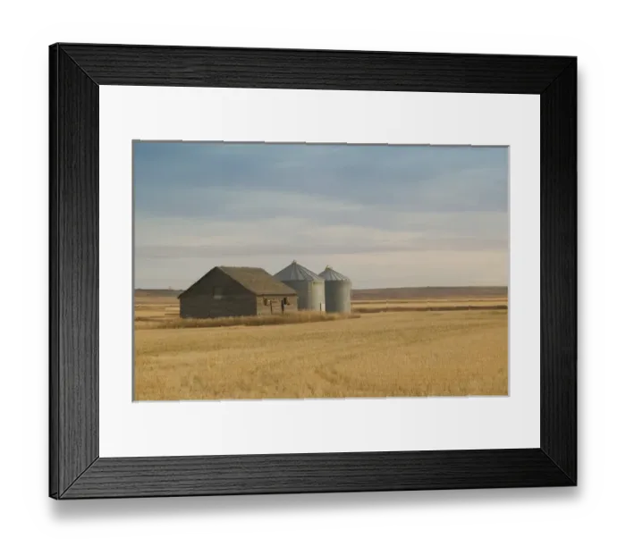 Framed Print : 02. Canada, Alberta, Rosebud: Grain Barn / Wheat Farm / Autumn Framed Print : 02. Canada, Alberta, Rosebud: Grain Barn / Wheat Farm / Autumn