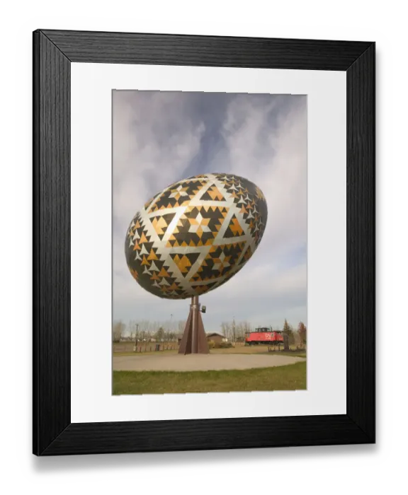 Framed Print : 02. Canada, Alberta, Vegreville: Worlds Largest Ukrainian Easter Egg (Ukrainian Pysanky) Framed Print : 02. Canada, Alberta, Vegreville: Worlds Largest Ukrainian Easter Egg (Ukrainian Pysanky)