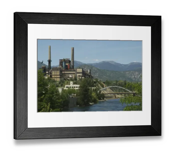 Framed Print : BC: Trail, Columbia River Basin, Teck Cominco Smelting Plant on Columbia River Framed Print : BC: Trail, Columbia River Basin, Teck Cominco Smelting Plant on Columbia River