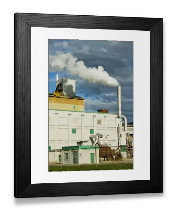 Framed Print : Canada: British Columbia, Columbia River Basin, Trail, Teck Cominco Fertilizer Plant