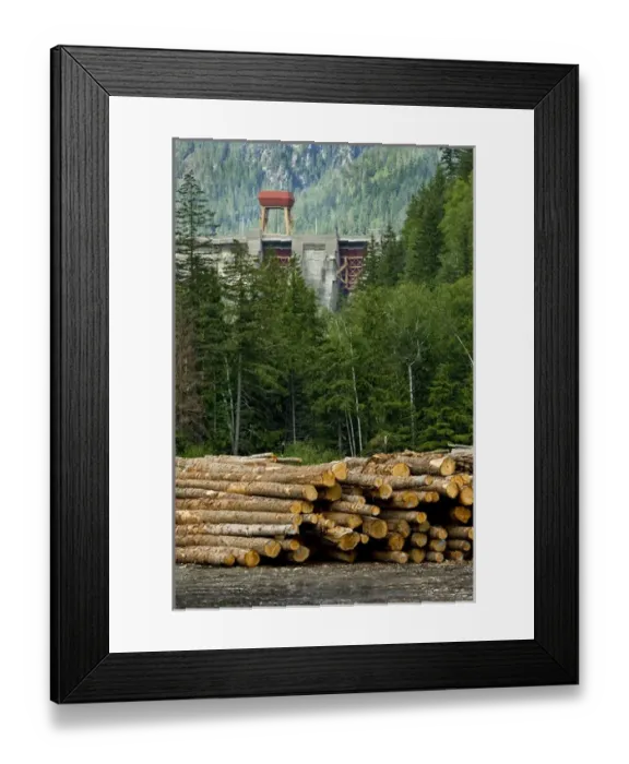Framed Print : Canada: British Columbia, Revelstoke Power Dam seen from Forestry Museum Framed Print : Canada: British Columbia, Revelstoke Power Dam seen from Forestry Museum