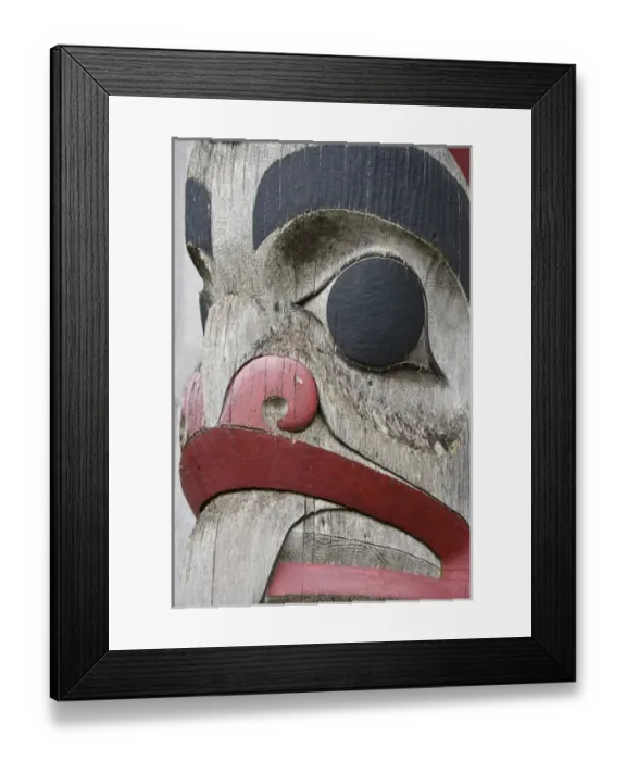 Framed Print : Canada, British Columbia, Prince Rupert. Detail of totem pole. Credit as: Don Paulson Framed Print : Canada, British Columbia, Prince Rupert. Detail of totem pole. Credit as: Don Paulson