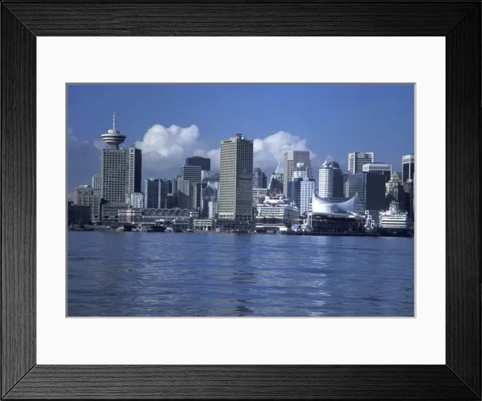 Framed Print : Canada, Vancouver, B. C. skyline from No. Vancouver