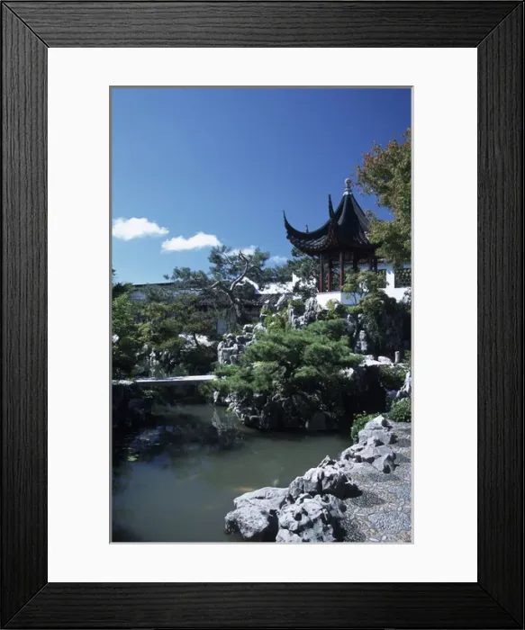 Framed Print : Canada, British Columbia, Vancouver Chinatown, Sun-Yat Sen Classical garden