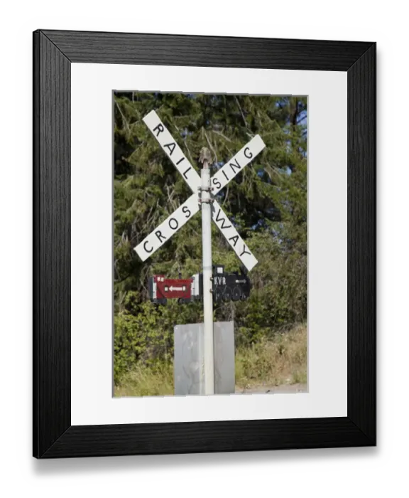 Framed Print : Sign along the Kettle Vlley Railway near Penticton British Columbia Canada Framed Print : Sign along the Kettle Vlley Railway near Penticton British Columbia Canada