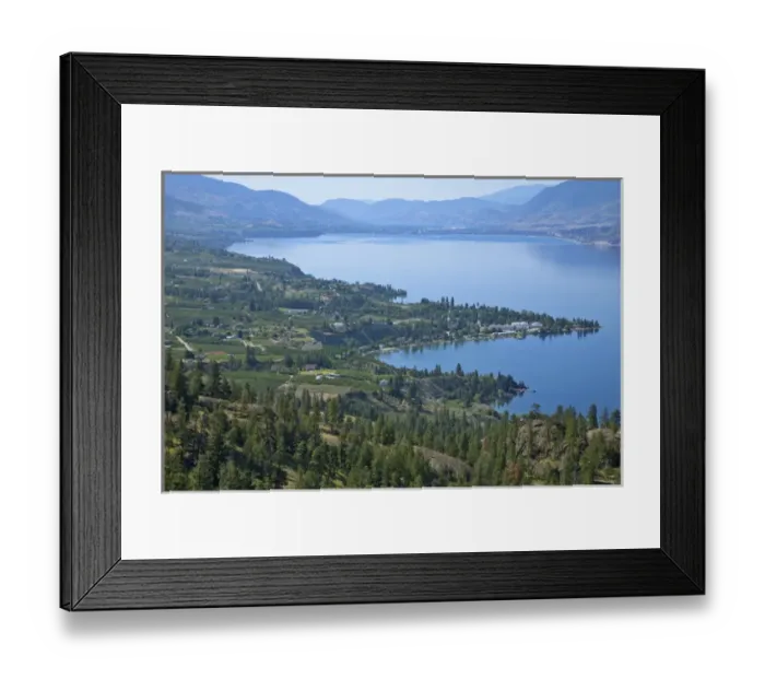 Framed Print : Looking down onto Okanangan Lake near Penticton British Columbia Canada Framed Print : Looking down onto Okanangan Lake near Penticton British Columbia Canada
