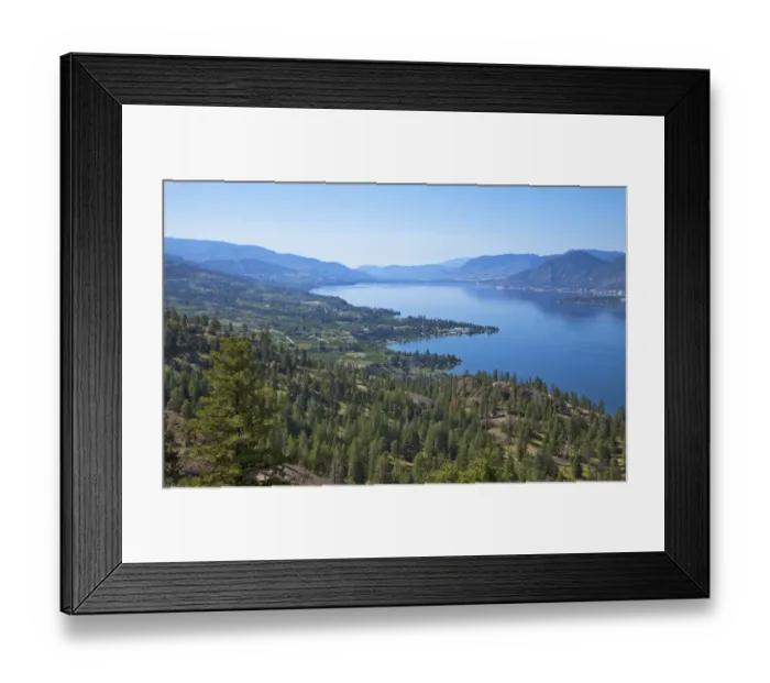Framed Print : Looking down onto Okanangan Lake near Penticton British Columbia Canada Framed Print : Looking down onto Okanangan Lake near Penticton British Columbia Canada