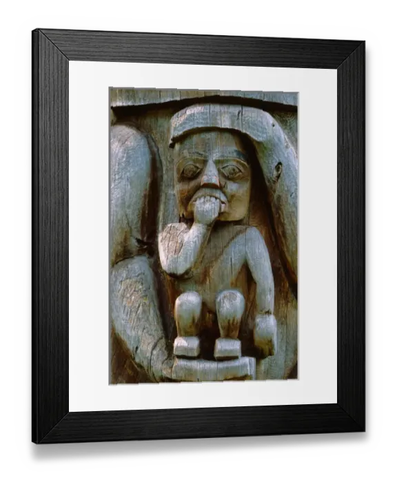 Framed Print : North America, Canada, British Columbia, Victoria, Thunderbird Park. Native totem