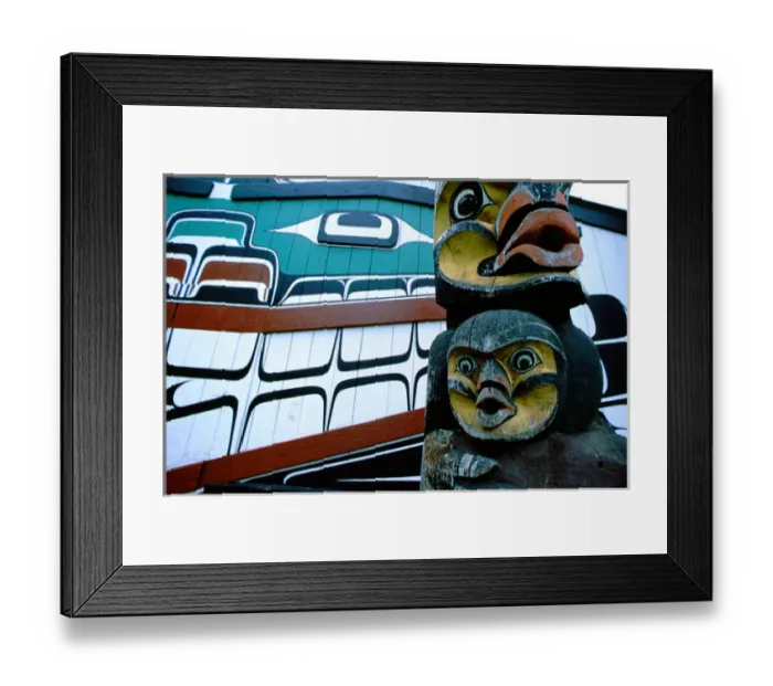 Framed Print : North America, Canada, British Columbia, Victoria, Thunderbird Park. Native totem