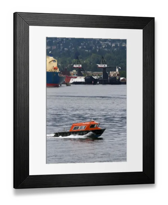 Framed Print : Pilot boat at Port Vancouver in British Columbia, Canada