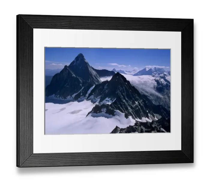 Framed Print : Mount Sir Donald (left) viewed from Avalanche Peak in the Columbia Mountains of Glacier