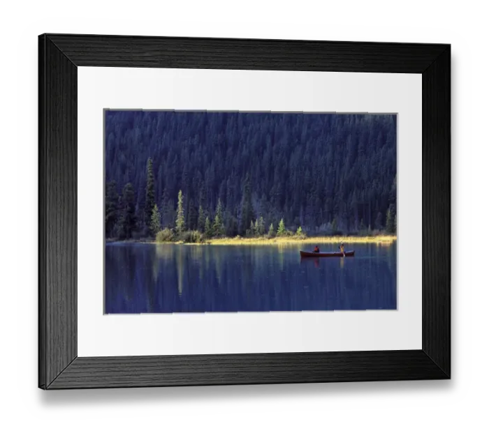 Framed Print : fishing on Waterfowl Lake, Banff National Park, Canada Framed Print : fishing on Waterfowl Lake, Banff National Park, Canada