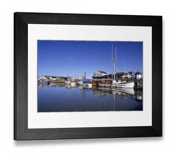 Framed Print : Steveston Docks, Richmond, Bristish Columbia, Canada