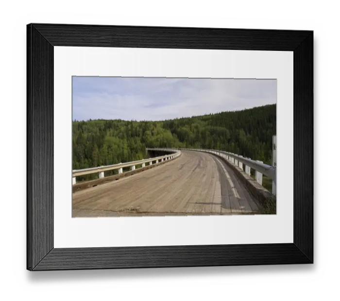 Framed Print : British Columbia, Canada. Bridge along the old Alaska Highway Framed Print : British Columbia, Canada. Bridge along the old Alaska Highway