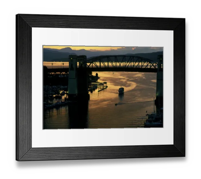Framed Print : North America, Canada, British Columbia, Vancouver. Burrard Bridge at dusk Framed Print : North America, Canada, British Columbia, Vancouver. Burrard Bridge at dusk