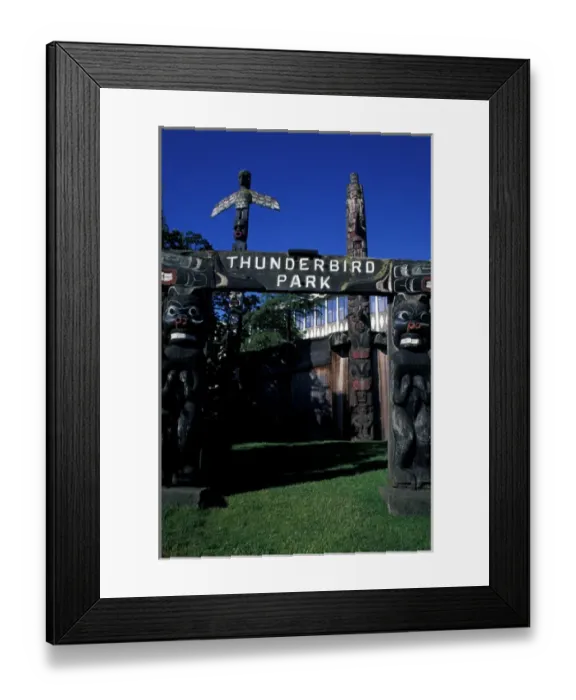 Framed Print : North America, Canada, British Columbia, Victoria. Totems at Thunderbird Park Framed Print : North America, Canada, British Columbia, Victoria. Totems at Thunderbird Park