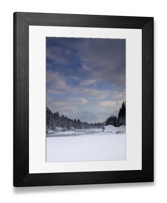 Framed Print : Canada, Banff, Bow River in winter Framed Print : Canada, Banff, Bow River in winter