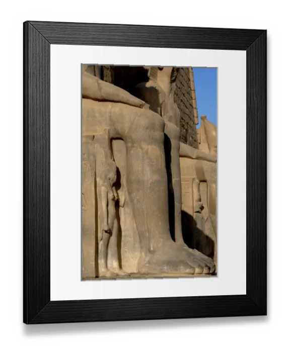 Framed Print : Ramesses II. Detail of his leg. New Kingdom. Temple of Luxor. Egypt Framed Print : Ramesses II. Detail of his leg. New Kingdom. Temple of Luxor. Egypt