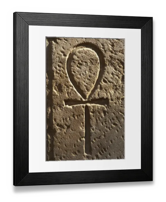 Framed Print : Ankh or key of life. Relief. First courtyard of Ramses II. Temple of Luxor. Dynasty XIX Framed Print : Ankh or key of life. Relief. First courtyard of Ramses II. Temple of Luxor. Dynasty XIX