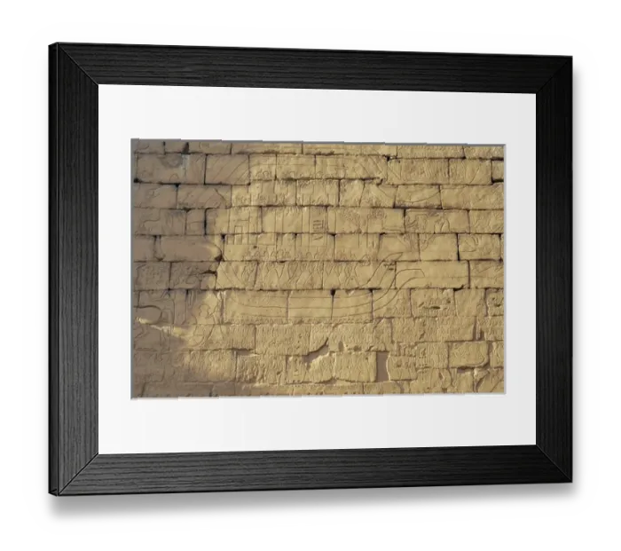 Framed Print : Relief from the first pylon of Luxor Temple. People on a ship. Luxor. Egypt Framed Print : Relief from the first pylon of Luxor Temple. People on a ship. Luxor. Egypt