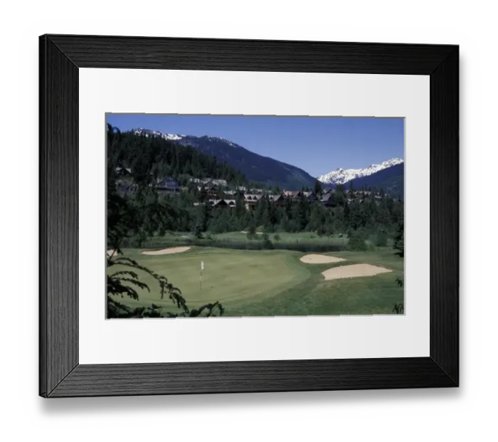 Framed Print : North America, Canada, British Columbia, Whistler. Arnold Palmer Golf Course